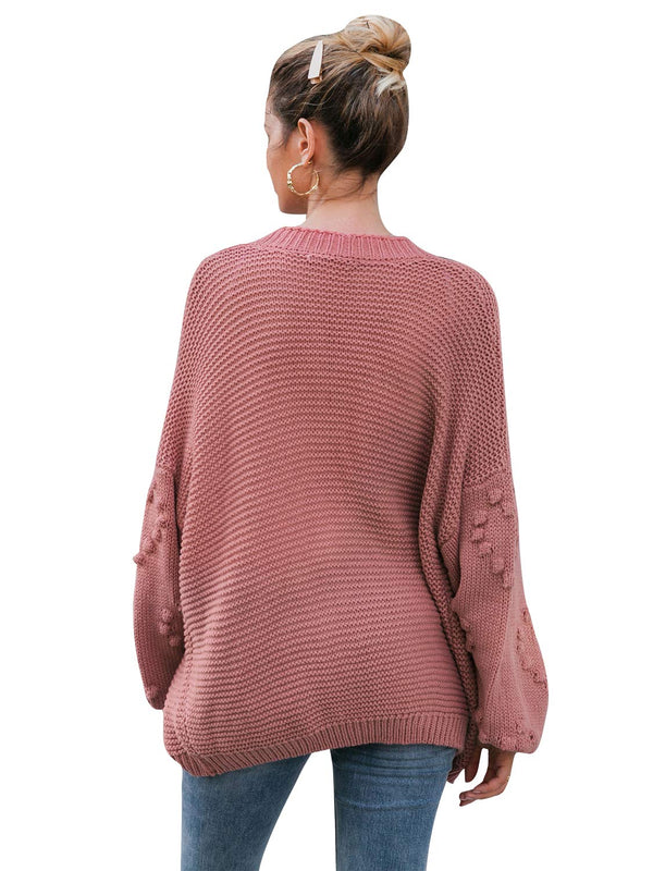 Hearts Oversized Cardigan - Rose - Daily Chic