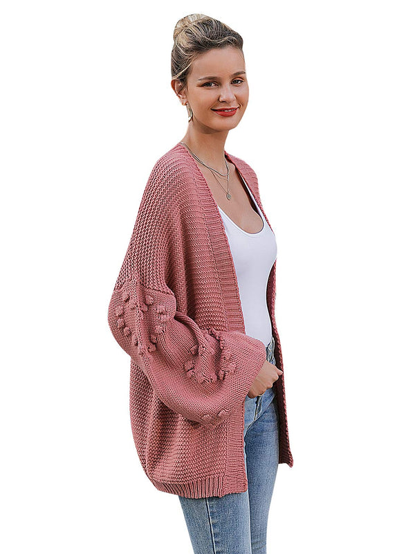 Hearts Oversized Cardigan - Rose - Daily Chic