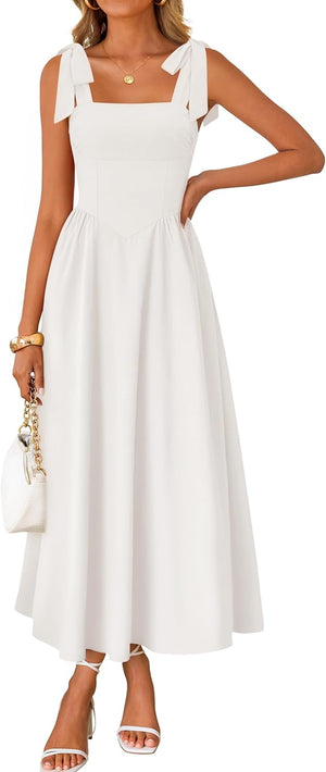 Meadow Muse Tie-Shoulder Maxi Dress