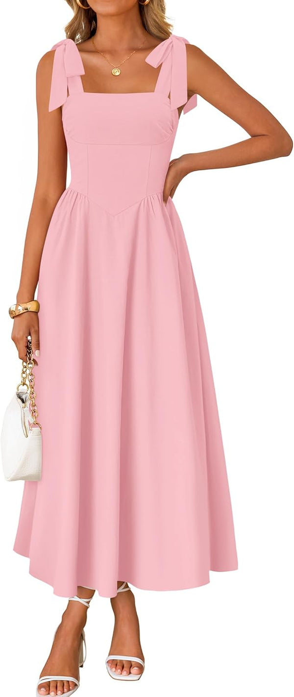 Meadow Muse Tie-Shoulder Maxi Dress