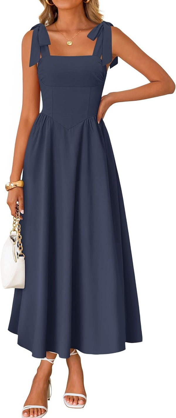 Meadow Muse Tie-Shoulder Maxi Dress