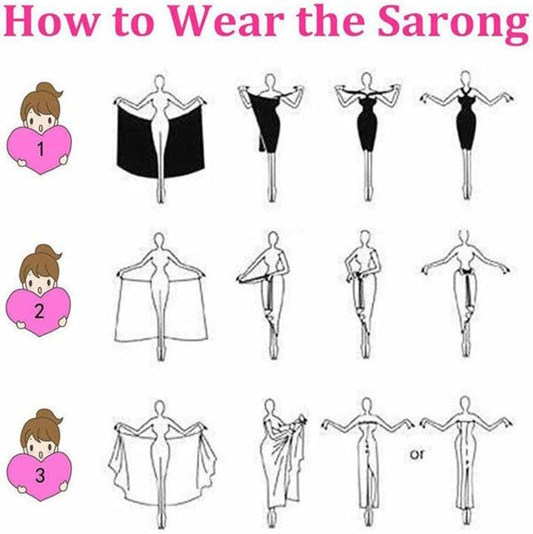 Women'S Beach Swimwear Printed Long Sarong Coverups Bathing Suit Pareo Large Pashmina Wrap Skirt