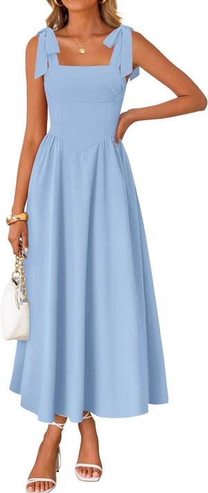 Meadow Muse Tie-Shoulder Maxi Dress