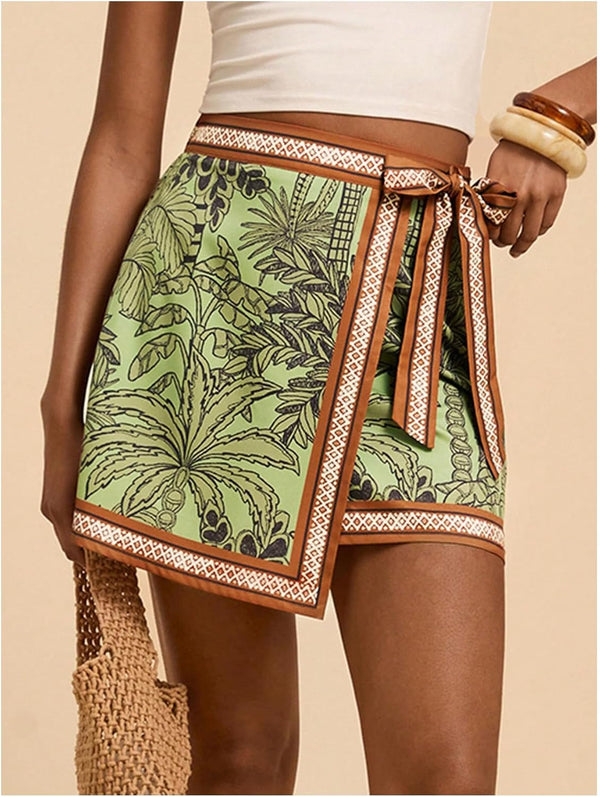 Bali Botanical Wrap Mini Skort