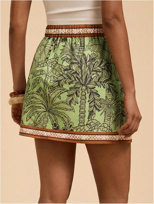 Bali Botanical Wrap Mini Skort