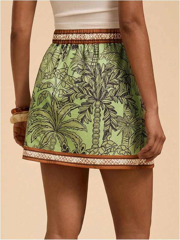 Bali Botanical Wrap Mini Skort