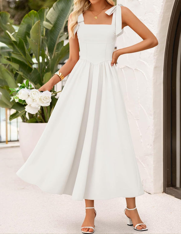 Meadow Muse Tie-Shoulder Maxi Dress