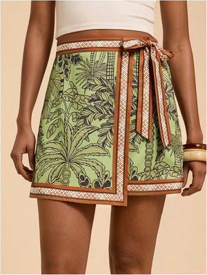 Bali Botanical Wrap Mini Skort
