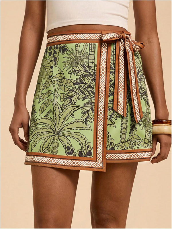 Bali Botanical Wrap Mini Skort