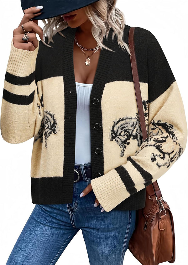 Wild at Heart Western Horse Cardigan - Black or Brown