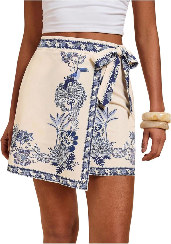 Bali Botanical Wrap Mini Skort