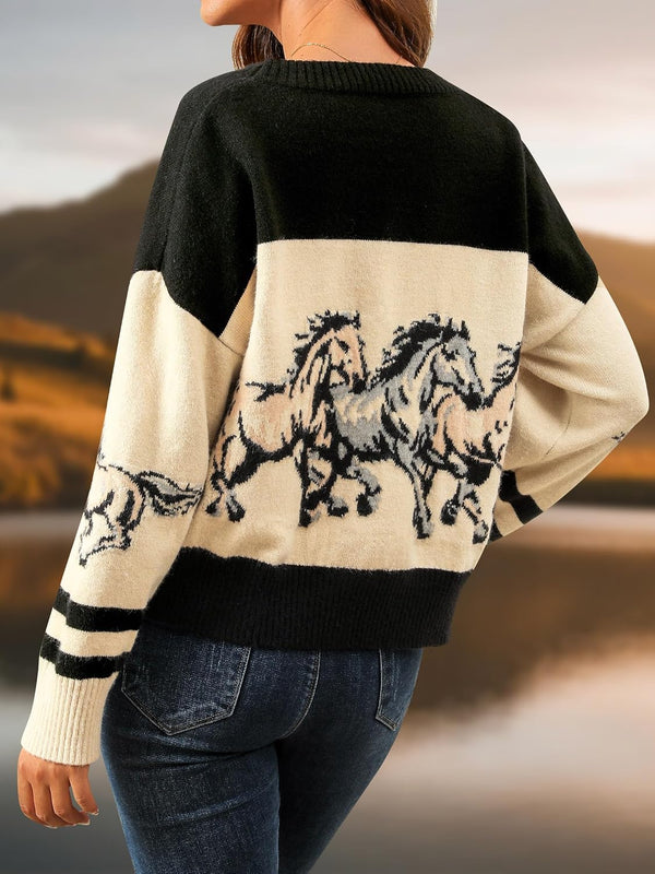 Wild at Heart Western Horse Cardigan - Black or Brown