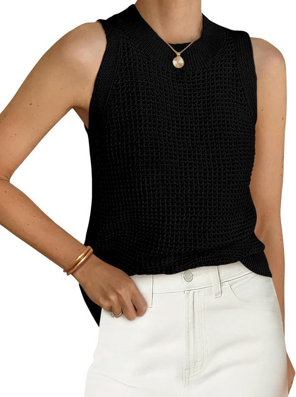 Oasis Eyelet Crewneck Knit Sweater Top