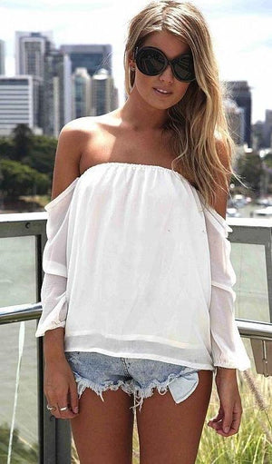 Wisteria Lane Off the Shoulder Blouse - Ivory RESTOCKED! - Daily Chic