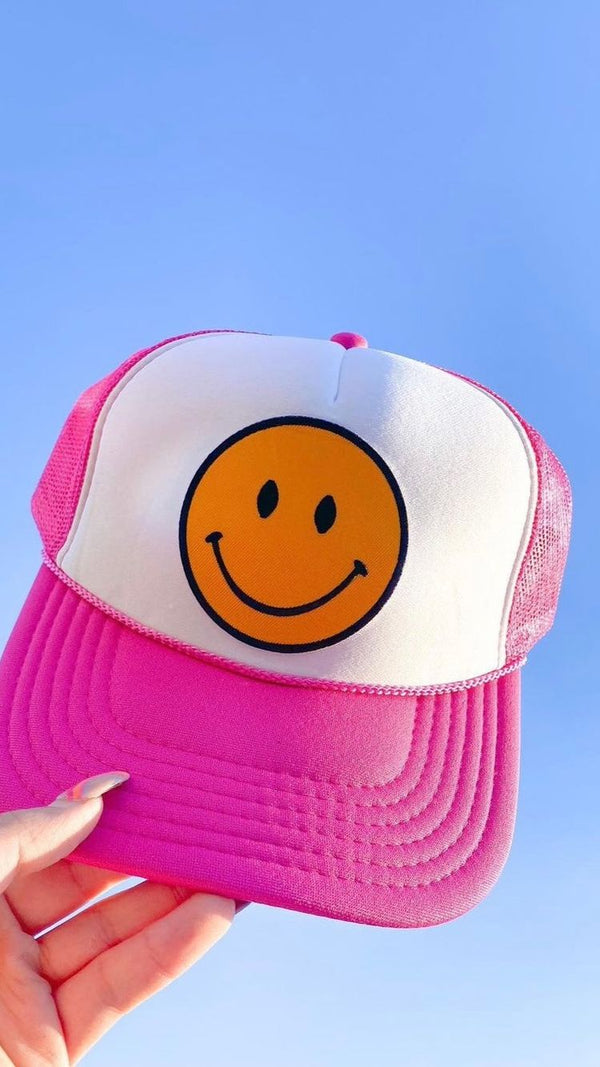 Good Vibes Only Smiley Face Trucker Hat