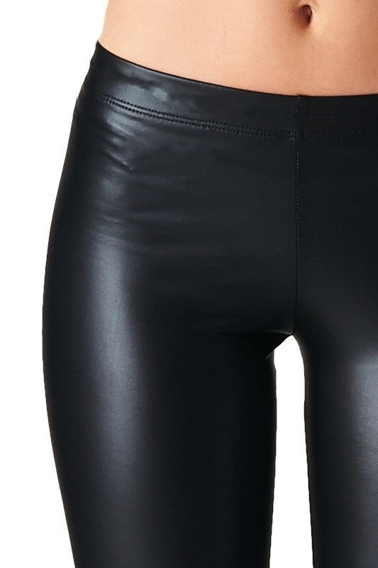 Zoe Leather Look Leggings - Black RESTOCKED! - Daily Chic