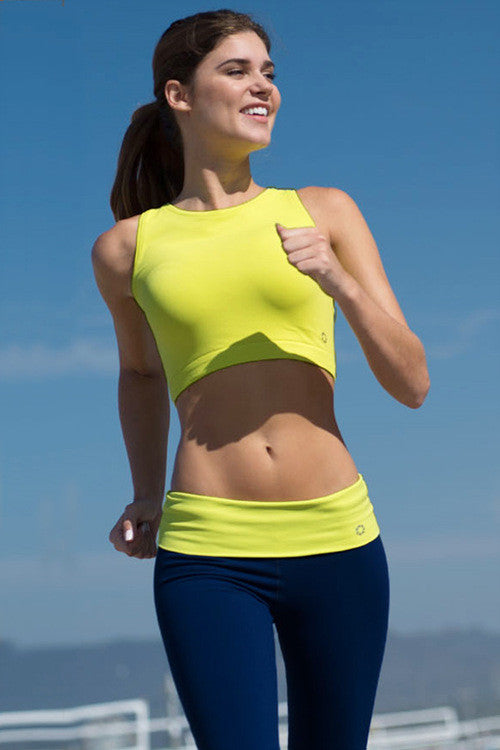 Be Legendary Fit Crop Top - Chartreuse - Daily Chic