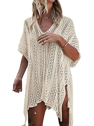 St. Tropez Bikini Beach Cover Up - Beige, Blush, Blue, Hot Pink, Off White or Black - Daily Chic