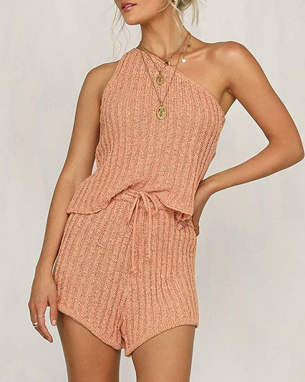 Acapulco One Shoulder Knit Set