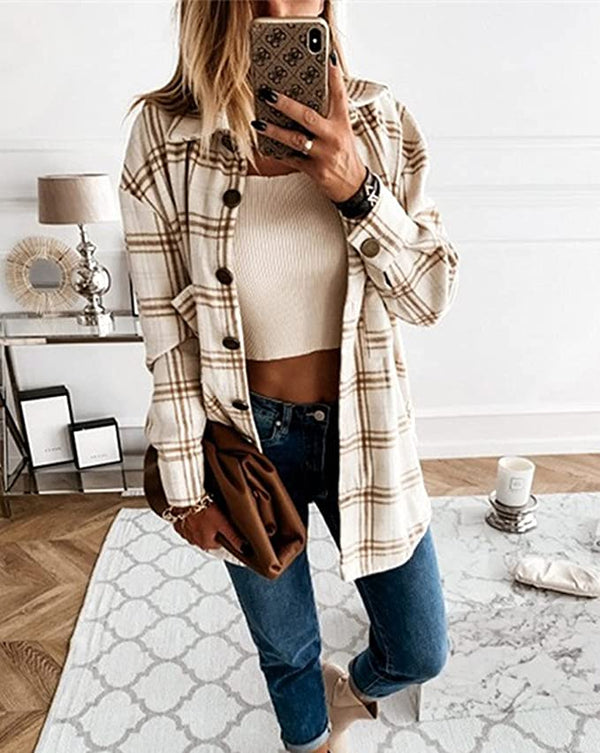 Layer on the Cozy Flannel Shacket
