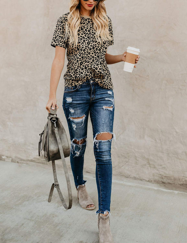 Leoni Leopard Print Top - Multi - Daily Chic