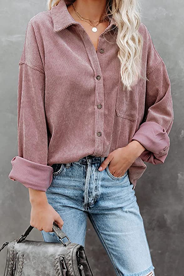 Dusty rose button up shirt cheap