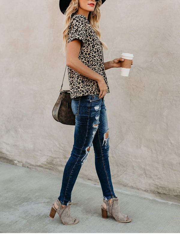 Leoni Leopard Print Top - Multi - Daily Chic