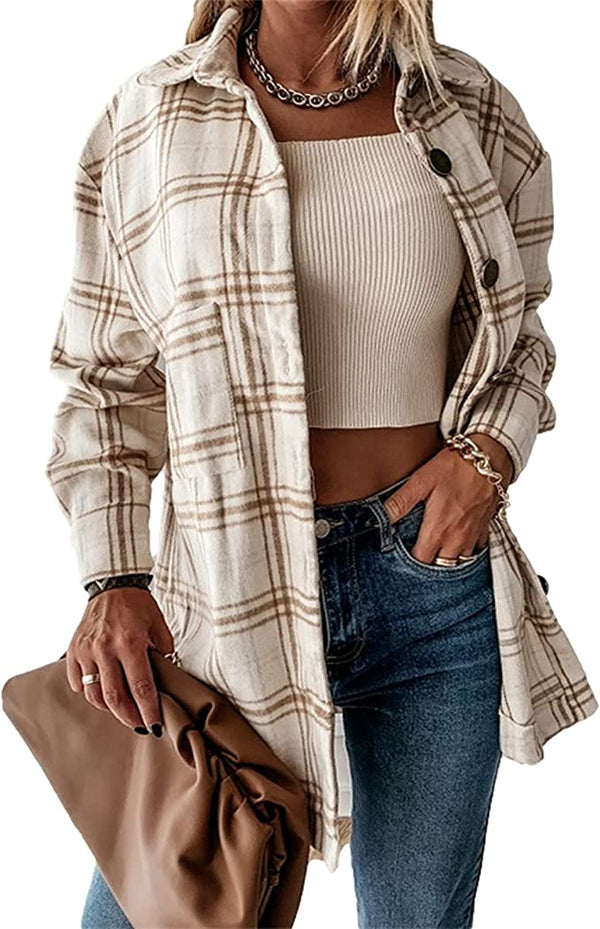 Layer on the Cozy Flannel Shacket