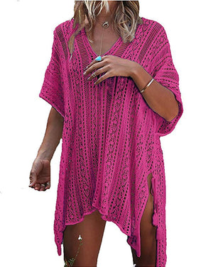 St. Tropez Bikini Beach Cover Up - Beige, Blush, Blue, Hot Pink, Off White or Black - Daily Chic