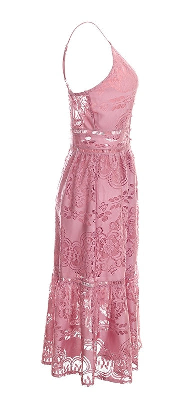 Sophie Lace Dress - White or Blush - Daily Chic