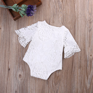 Tinley Lace Onesie Romper - White - Daily Chic