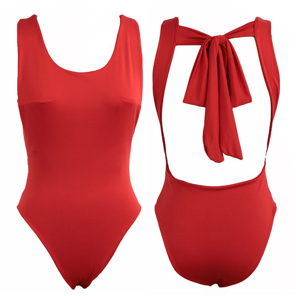 Alexa Tie Back Bodysuit - Pink or Red - Daily Chic