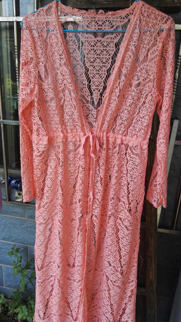 Tula Crochet Lace Cover Up - Blush Pink - Daily Chic